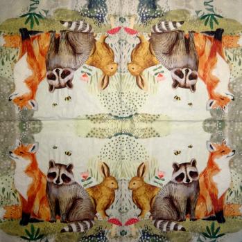 057 Tiere Herbst - 3-lagig - Nouveau
